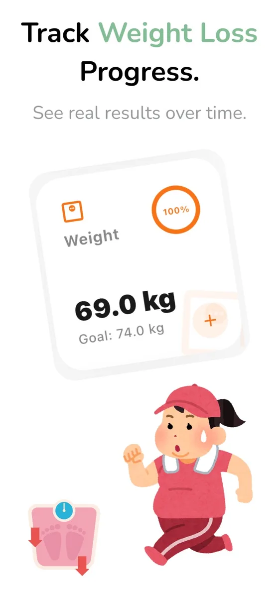 Weight tracker with a goal